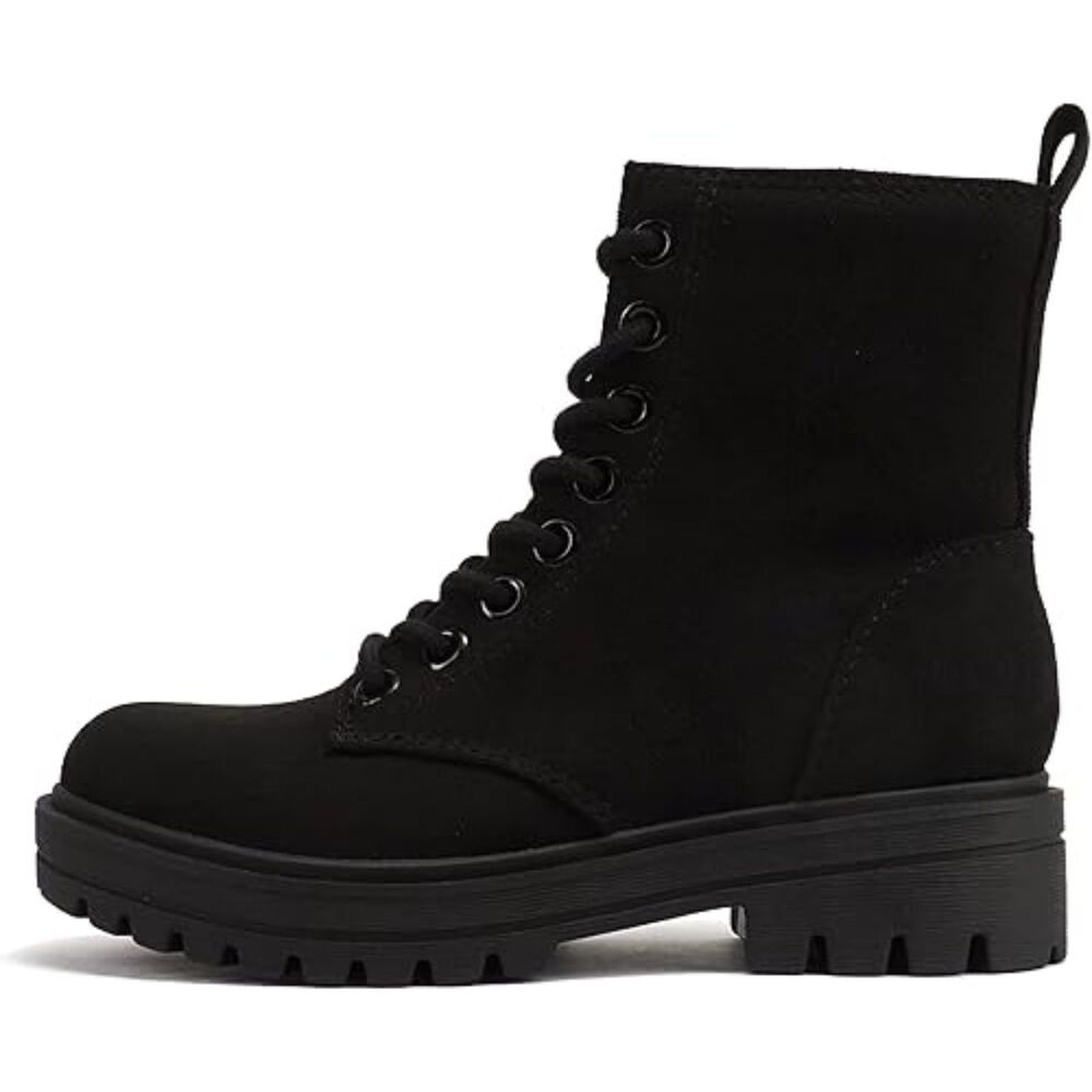 Women Black Imsu Patent Closed Toe Synthetic Rubber Sole Side Zipper Ankle Boot